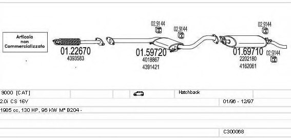 MTS C300068003654 Exhaust System
